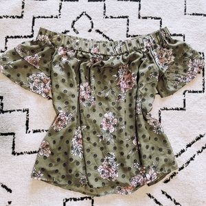 Off the shoulder floral top